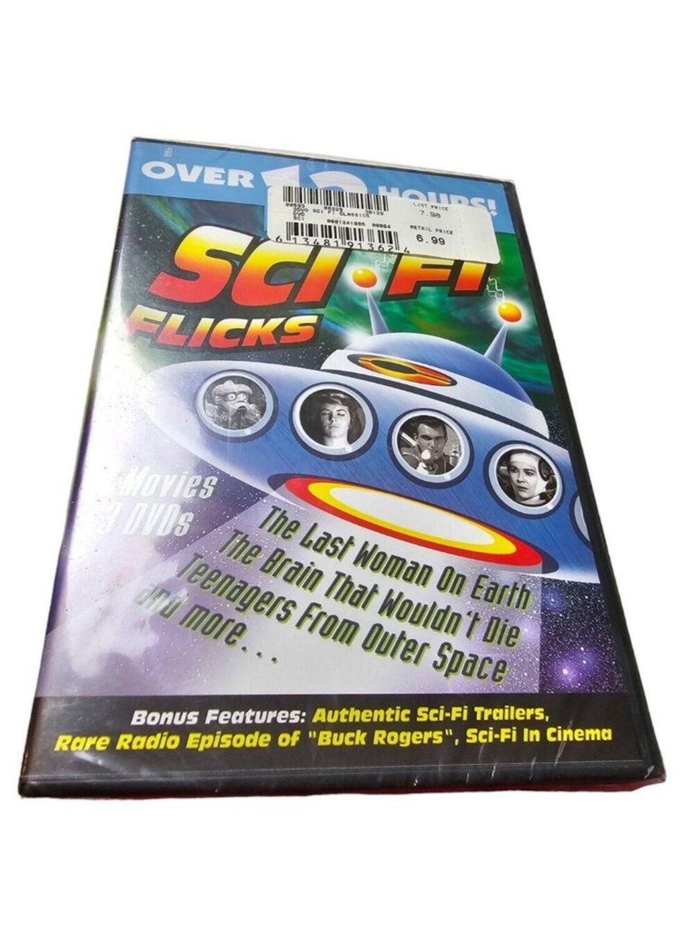 Sci-Fi Flicks DVD Over 13 Hours of Movies Bonus Features Brand New SEALED